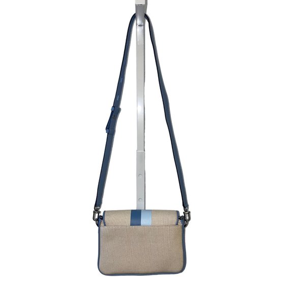 MICHAEL Kors Bradshaw Small Messenger Extra Strap Snap Closure Chambray Blue - Picture 8 of 9